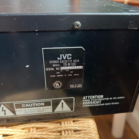 Vintage JVC TD-W106 Stereo Double Cassette Deck Dual Tape Player Recorder Audio - Picture 5 of 8